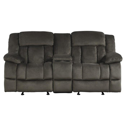 Laurelton Double Glider Reclining Loveseat w/ Center Console in Chocolate 9636-2 image