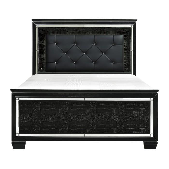 Allura King Panel Bed in Black 1916KBK-1EK*