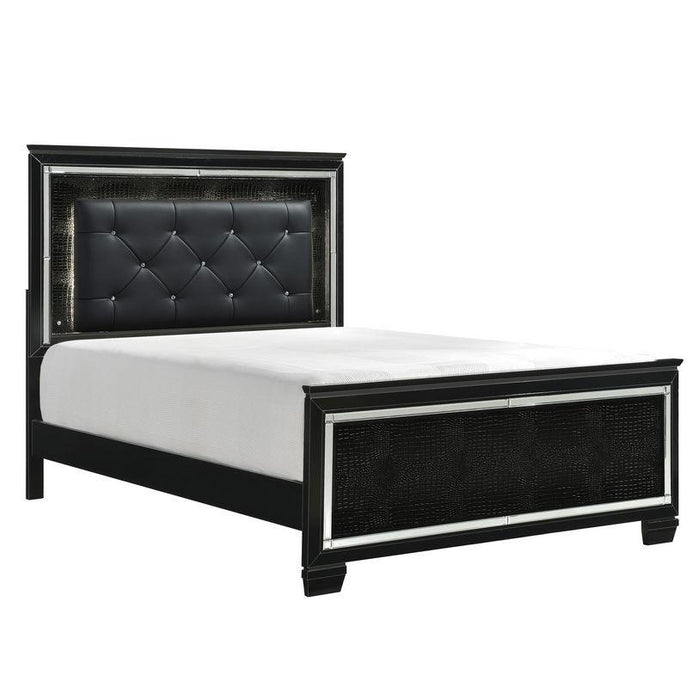 Allura King Panel Bed in Black 1916KBK-1EK*