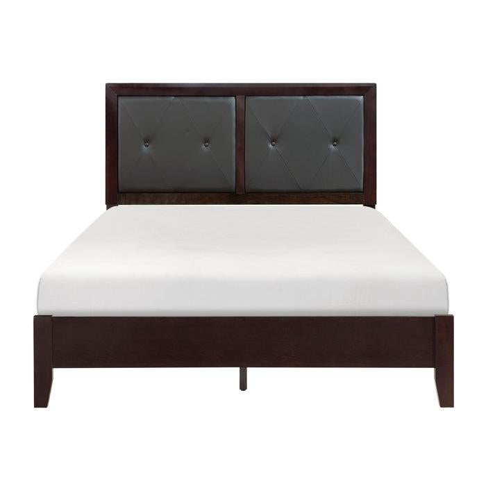 Homelegance Edina Full Panel Bed in Espresso-Hinted Cherry 2145F-1 image