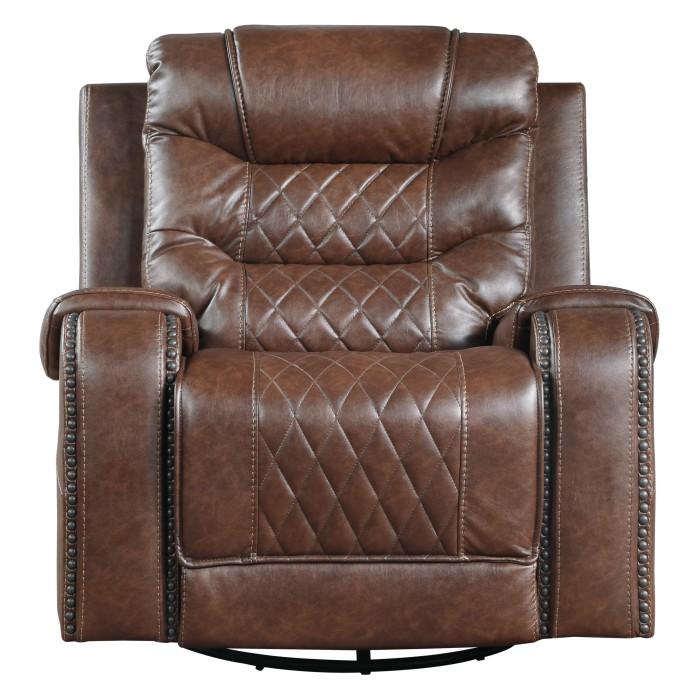 Putnam Swivel Glider Reclining Chair in Brown 9405BR-1 image