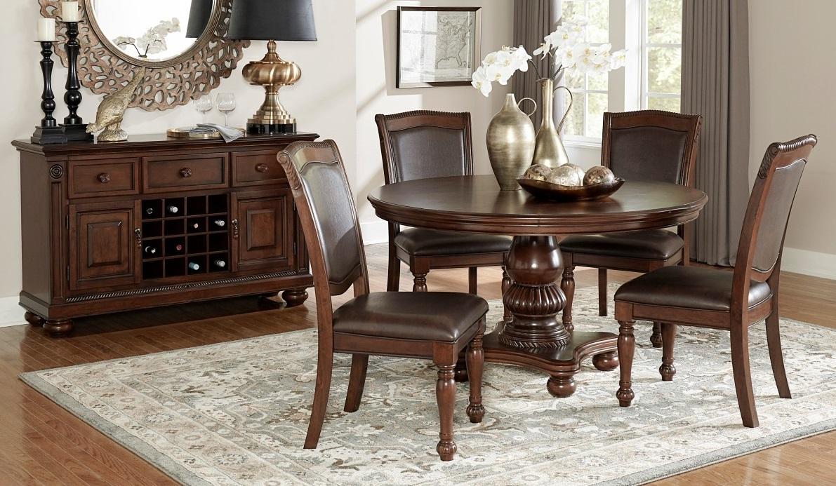 Lordsburg Round Dining Table in Brown Cherry 5473-54*