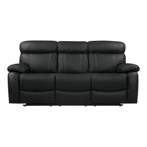 Homelegance Furniture Pendu Double Reclining Sofa in Black 8326BLK-3 image