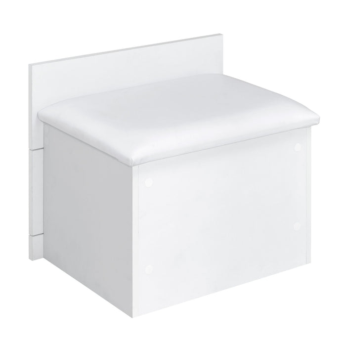 Irvine Mini Dressing Table with Stool, LED and USB in Glossy White