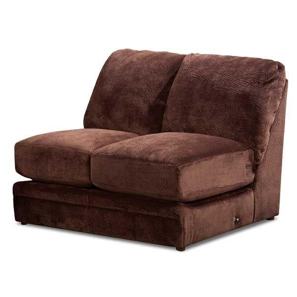 Jackson Furniture Everest Armless Loveseat in Chocolate image