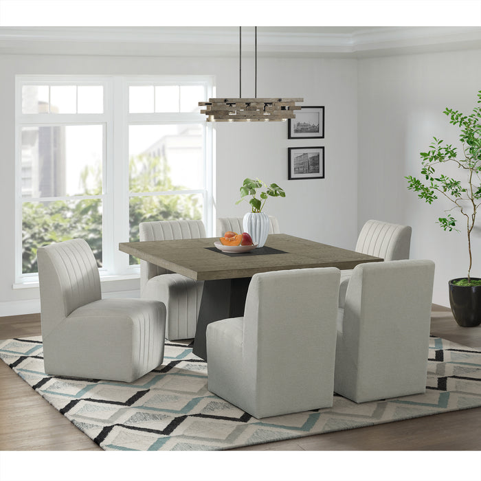 Jemma Standard Height Dining Set in Grey-Square Table and Four Chairs