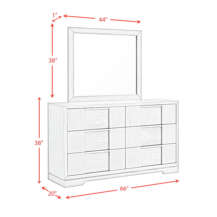 Kelis Dresser and Mirror Set in Grey