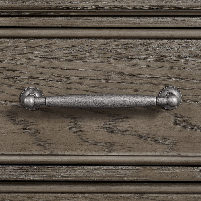 Kings Court 3-Drawer Nightstand (Sliding Top) in Grey