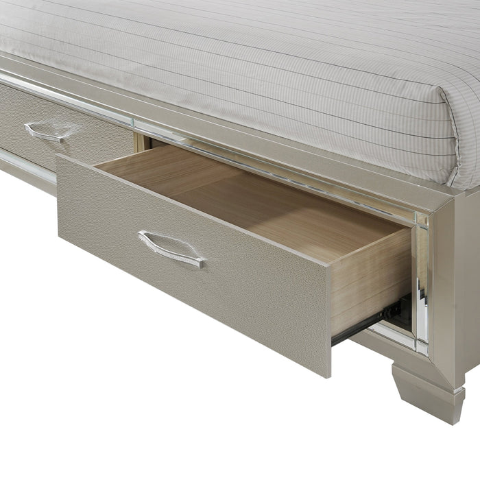 Platinum Platform Storage Bedroom Set