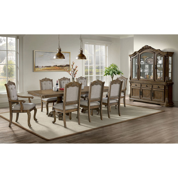 Madison Park Server and Hutch with LED in Walnut