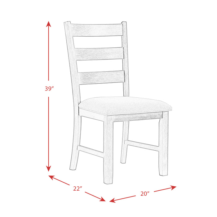 Martin 5 Pc Dining set (Dark Brown Top - White Base)