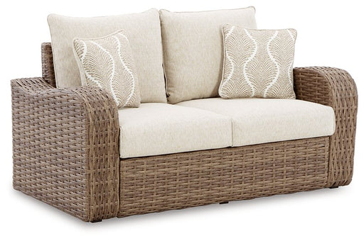 Sandy Bloom Outdoor Loveseat with Cushion image