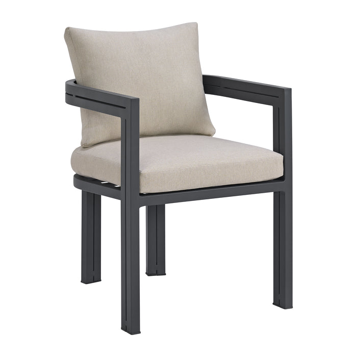 Playa Standard Height Dining Set in Dark Grey-Table and Four Chairs
