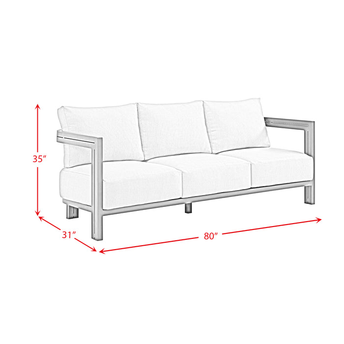 Playa Sofa - Dark Grey and Olefin Beige with 2 Pillows