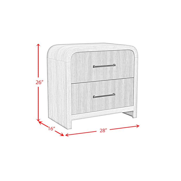 Ridgemont 2-Drawer Nightstand with USB in Natural