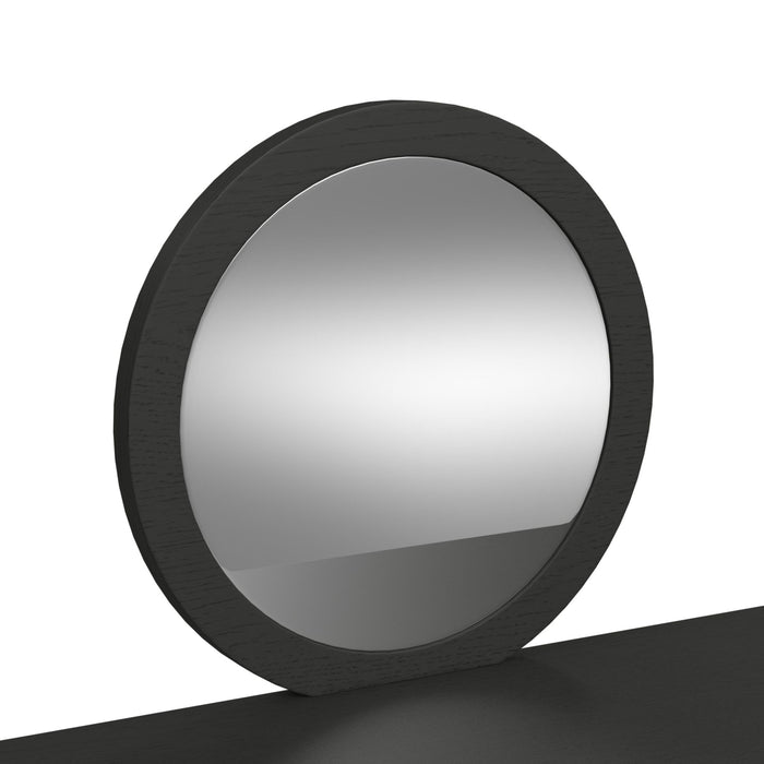 Ridgemont Dressing Table and Mirror in Black with Grain