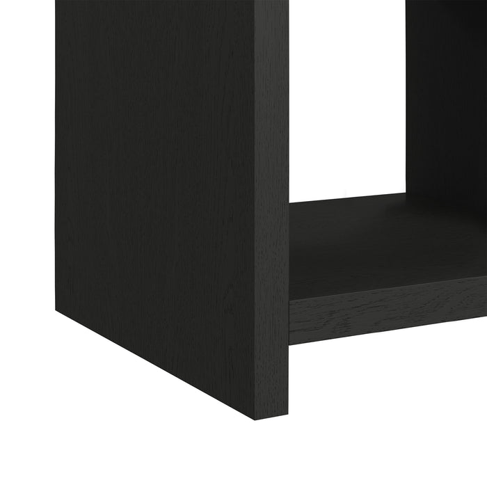 Ridgemont 3PC Occasional Table Set in Black with Grain-Coffee Table & Two End Table