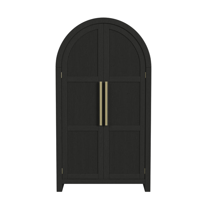 Ridgemont Large Bookcase in Black with Grain