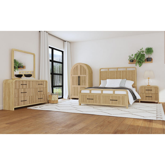 Ridgemont 2-Drawer Nightstand with USB in Natural