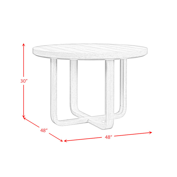 Ridgemont Round Dining Table in Black with Grain