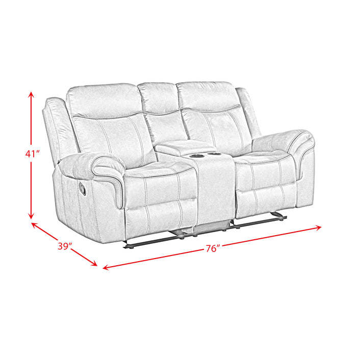 Sorrento Motion Loveseat with Console in T101 Brown