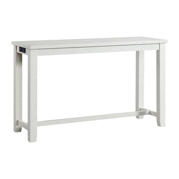 Stone Occasional Bar Table Single Pack in White (Table + Three Stools)