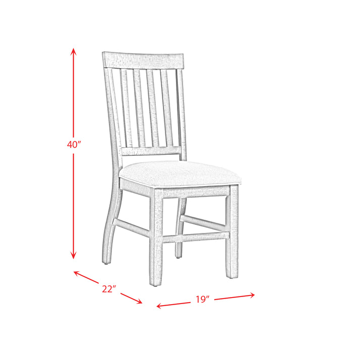 Stone Dining 7PC Set- Table, 4 Side Chairs, & 2 Parson Chairs