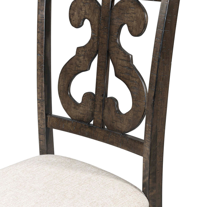 Stone Round 5PC Dining Set-Round Table & 4 Chairs