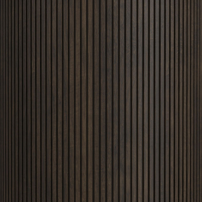 Sylvie Round Dining Table with White Faux Marble Top in Dark Brown