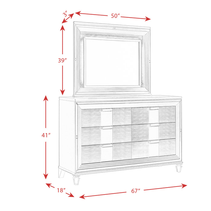 Twenty Nine 6-Drawer Dresser w/ Mood Lighting Mirror
