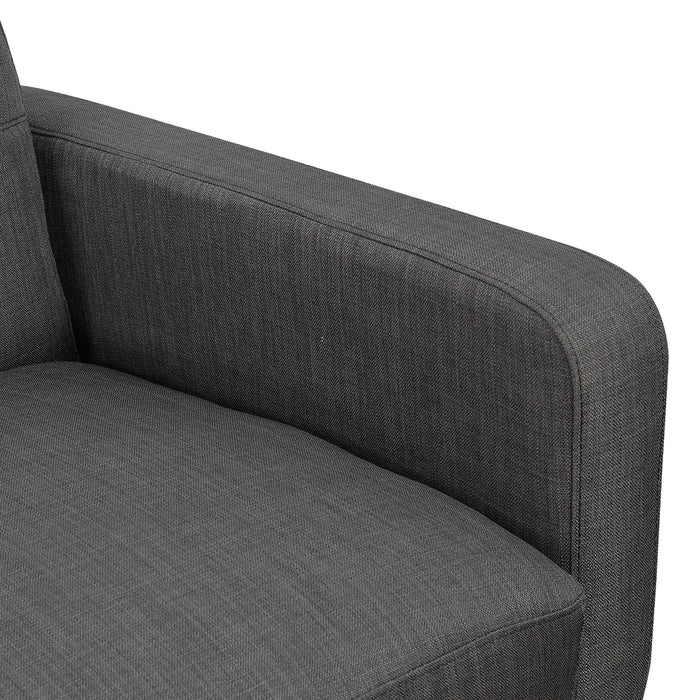 Hadley Sofa & Loveseat Set in Charcoal