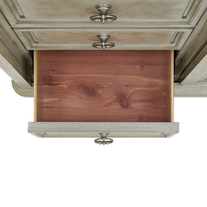Whit-Ash Panel Bedroom Set with Door Chest