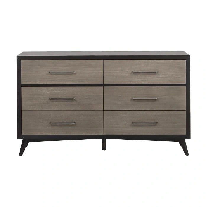 Raku 6 Drawer Dresser in Gray 1711-5