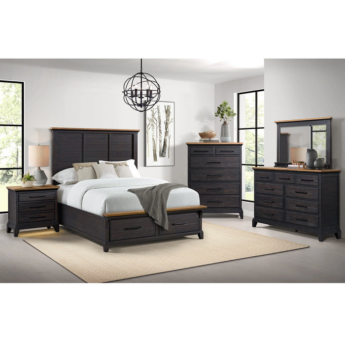 Montrose Storage Bedroom Set in Espresso & Brown