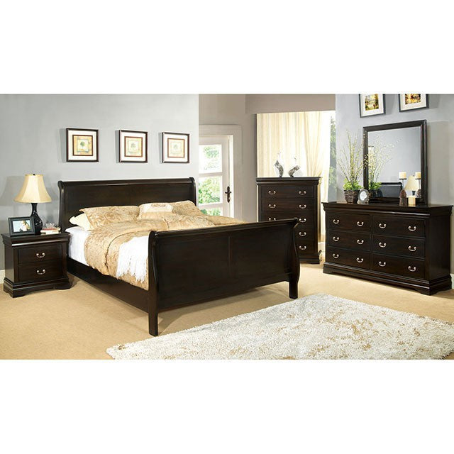 Louis Philippe Full Bed Expresso & White