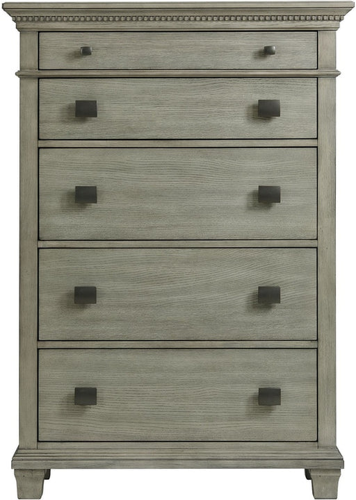 Elements International Crawford 5 Drawer Chest in Gray image