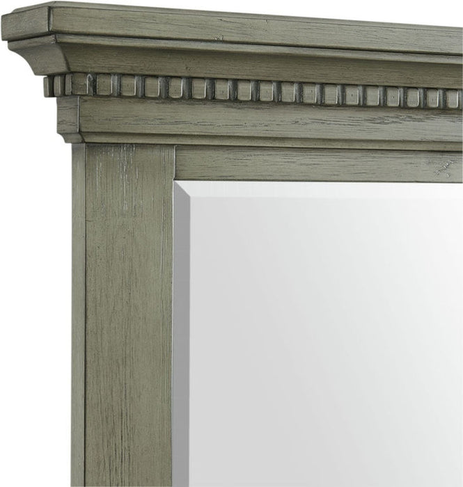 Elements International Crawford Queen Panel Bed in Gray