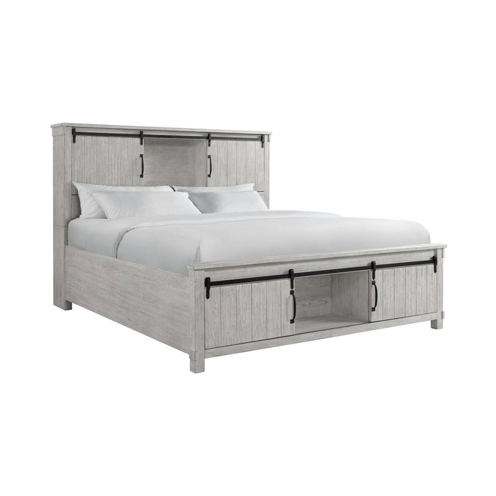 Scott Platform Storage Bedroom Set White Finish