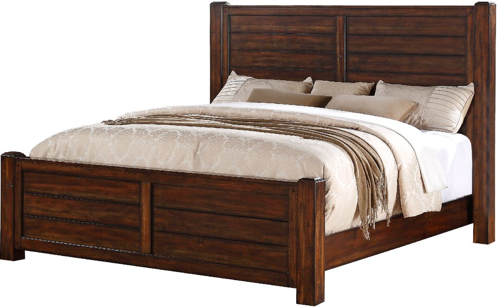 Elements International Dawson Creek Queen Bed in Chestnut image