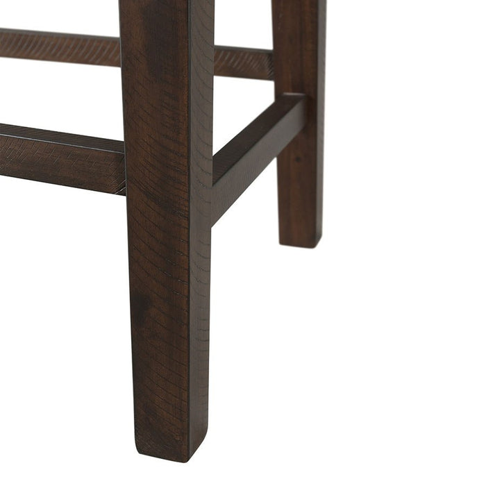 Elements International Cash Counter Height Chair (Set of 2) in Rustic Distressed Espresso