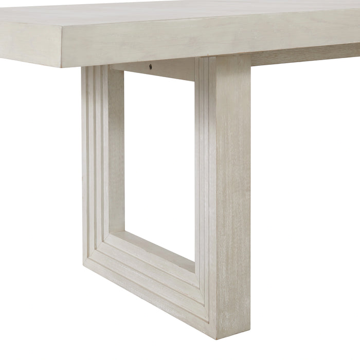 Avalanche Rectangular Dining Table with 18"" Leaf in Antique White