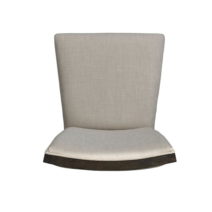 Elements International Grady Upholstered Side Chair (Set of 2) in Brown
