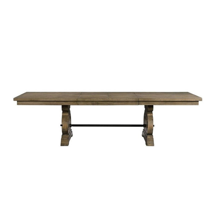 Elements International Stone Dining Table in Grey image