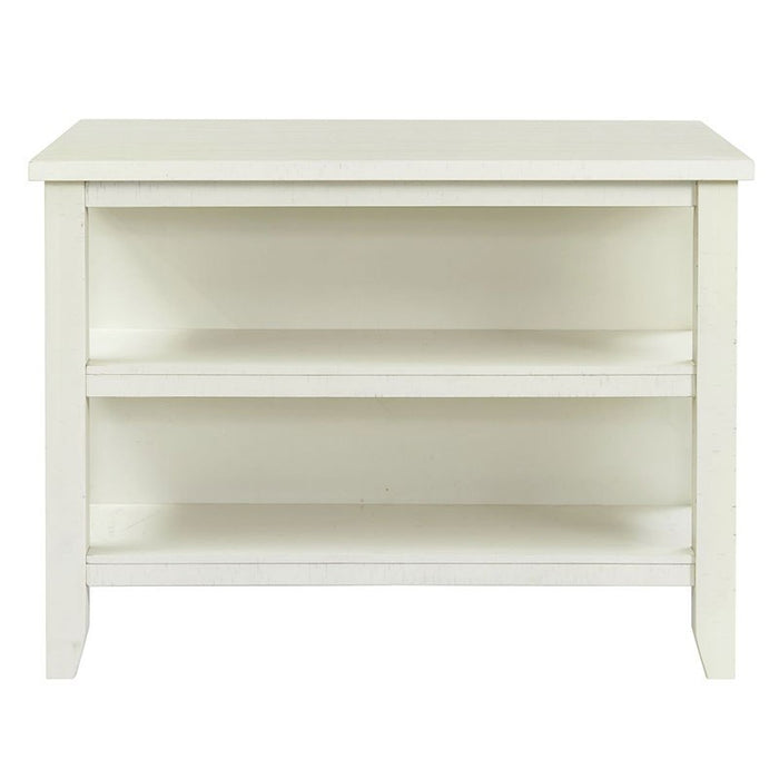 Elements International Stone Kitchen Island in White