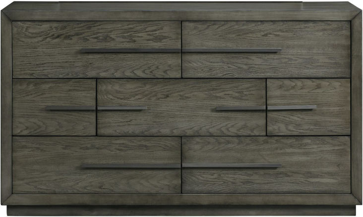 Elements International Elation 7 Drawer Dresser in Gray image