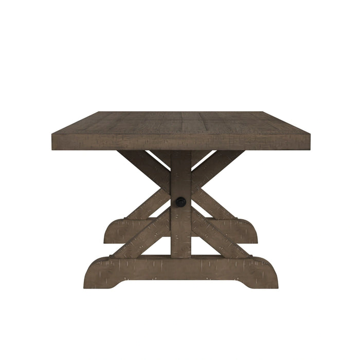 Yellowstone Dining Table with 2x12"" Leaves in Medium Brown