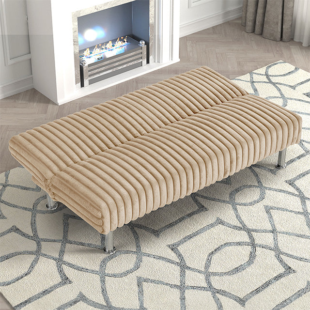 Hinwil Futon Sofa Bed Pink, Beige Grey, & Black