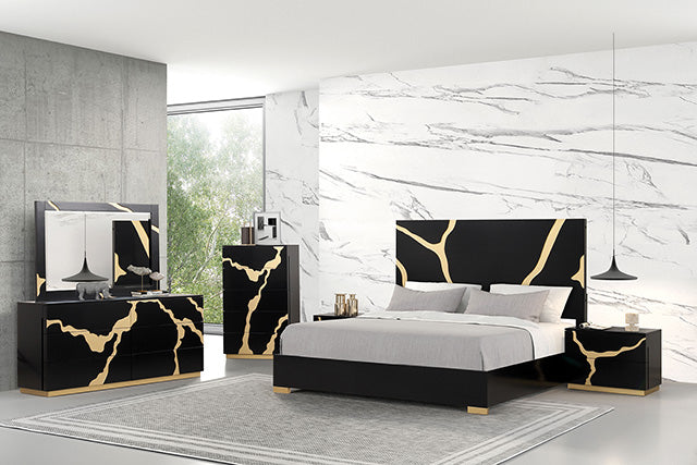 Goldsberg E.King & Queen Bed Grey & Pink