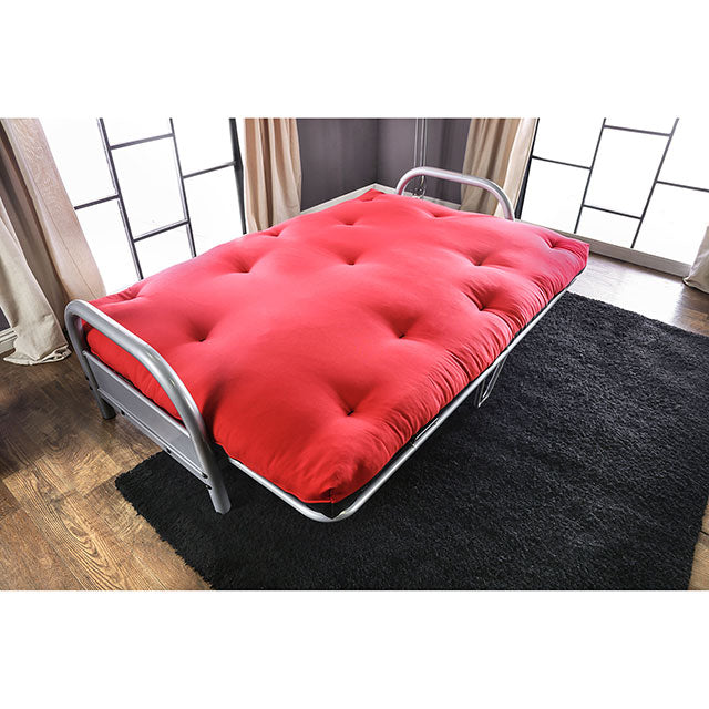 Aksel Black/Red Futon Mattress, Black & Red