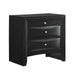 Elements International Emily 3 Drawer Nightstand in Black image